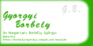 gyorgyi borbely business card