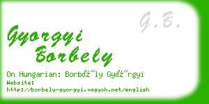 gyorgyi borbely business card